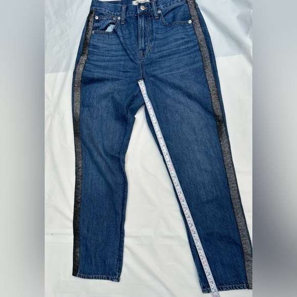 MADEWELL The Perfect Vintage Jean: Metallic Tuxedo Stripe Edition size 26 - Picture 9 of 11